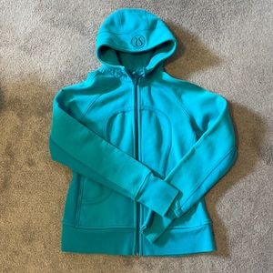 Teal lululemon scuba hoodie